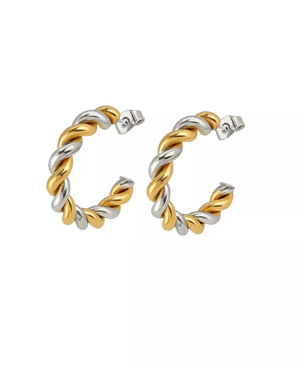 Позолоченные серьги-кольца из смешанного металла двухцветной формы Hollywood Sensation, gold
Позолоченные серьги-кольца из смешанного металла двухцветной формы Hollywood Sensation, gold