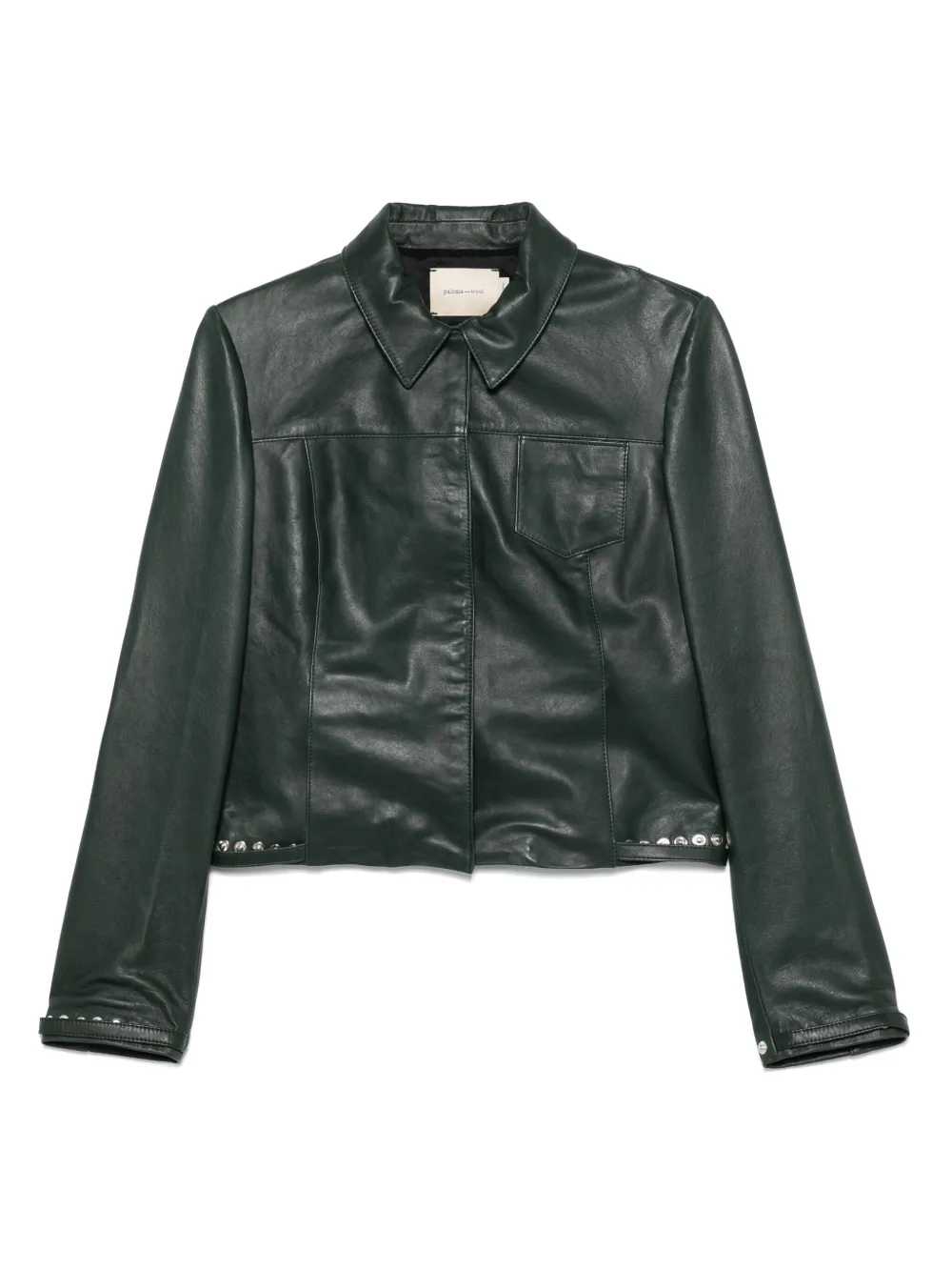 Кожаная куртка на молнии Paloma Wool, зеленый 
Кожаная куртка на молнии Paloma Wool, зеленый