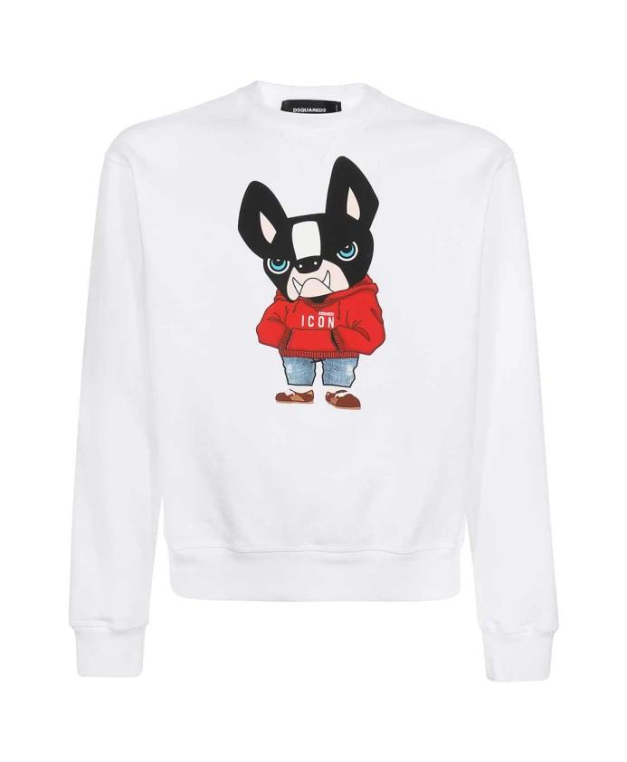 Хлопковая толстовка с ребристыми краями Dsquared2, белый
Хлопковая толстовка с ребристыми краями Dsquared2, белый