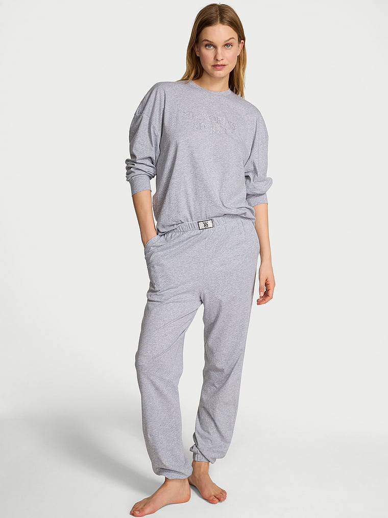 Длинный пижамный комплект из блестящего 100% хлопка Victoria'S Secret, medium heather grey
Длинный пижамный комплект из блестящего 100% хлопка Victoria'S Secret, medium heather grey