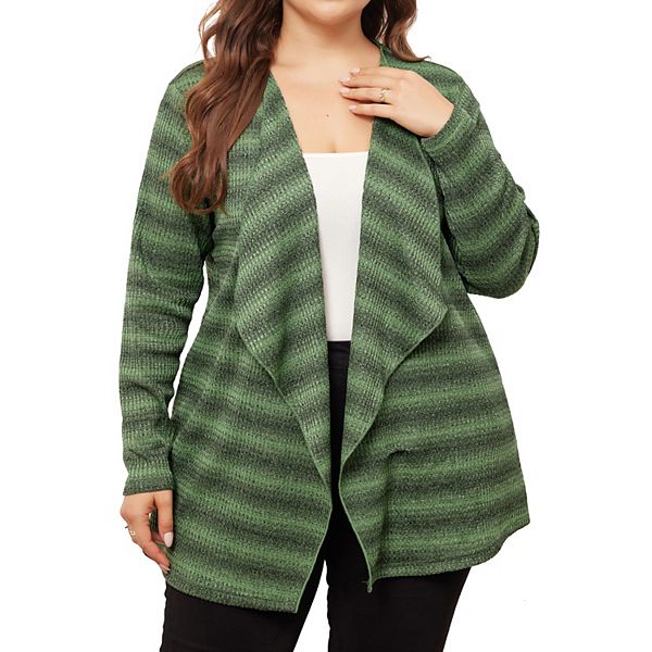 Кардиган для женщин Plus size с длинным рукавом, легкий, свободный, на пуговицах Agnes Orinda, Green Black
Кардиган для женщин Plus size с длинным рукавом, легкий, свободный, на пуговицах Agnes Orinda, Green Black