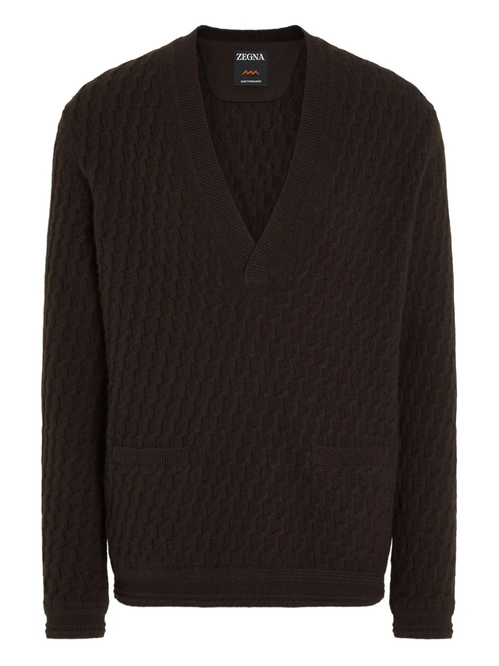 Свитер Oasi с V-образным вырезом Zegna, коричневый
Свитер Oasi с V-образным вырезом Zegna, коричневый