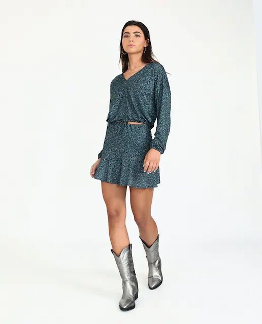 Короткая юбка с цветочным принтом The-Are, зеленый
Короткая юбка с цветочным принтом The-Are, зеленый