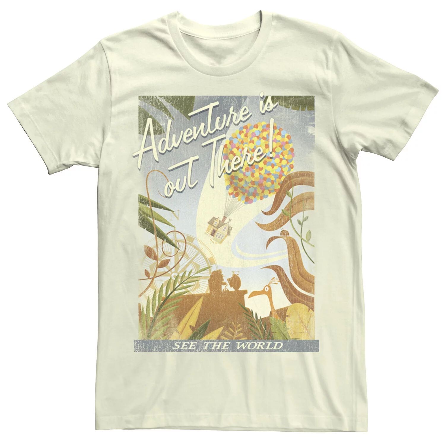 Мужская винтажная футболка с потертостями и плакатом Disney / Pixar
Мужская винтажная футболка с потертостями и плакатом Disney / Pixar