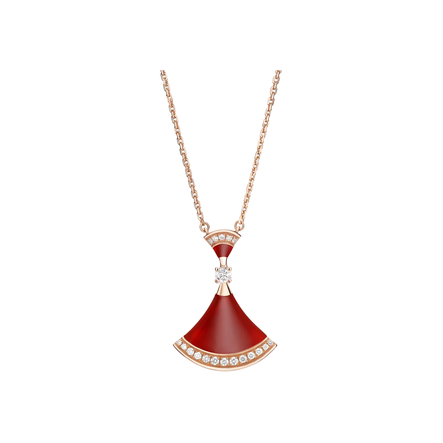 Колье Bulgari Divas' dream из розового золота с подвеской из сердолика и бриллиантов
Колье Bulgari Divas' dream из розового золота с подвеской из сердолика и бриллиантов