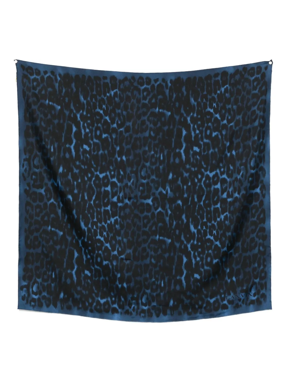 Шелковый шарф с леопардовым принтом Lanvin, синий
Шелковый шарф с леопардовым принтом Lanvin, синий