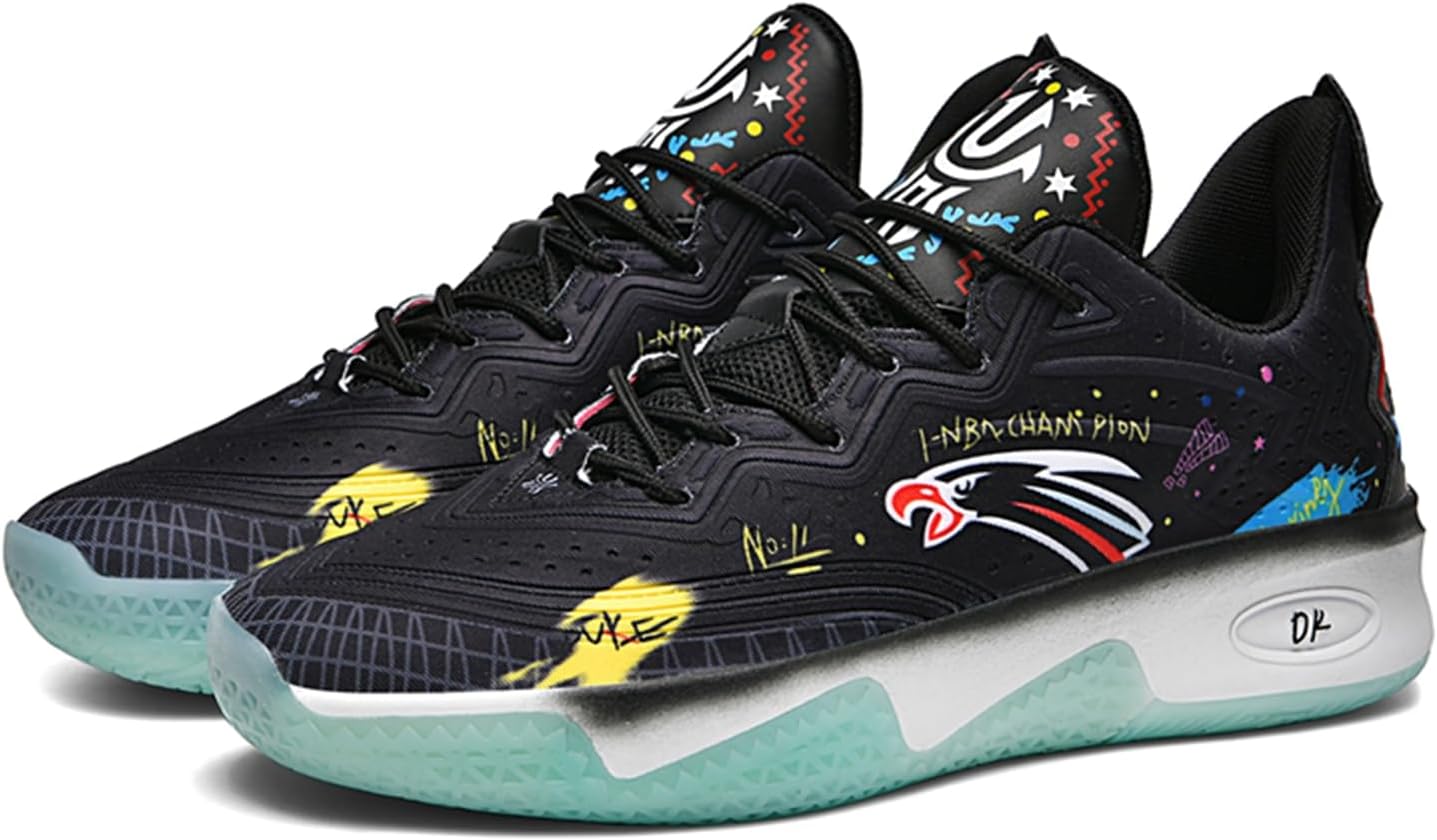 Мужские баскетбольные кроссовки с высоким верхом и сетчатой вставкой, на шнуровке, с мягкой подошвой, амортизирующие, на толстой подошве, противоскользящие, с круглым носком, подходят для тренировок в зале, бега и школы Negyanme, черный
Мужские баскетбольные кроссовки с высоким верхом и сетчатой вставкой, на шнуровке, с мягкой подошвой, амортизирующие, на толстой подошве, противоскользящие, с круглым носком, подходят для тренировок в зале, бега и школы Negyanme, черный