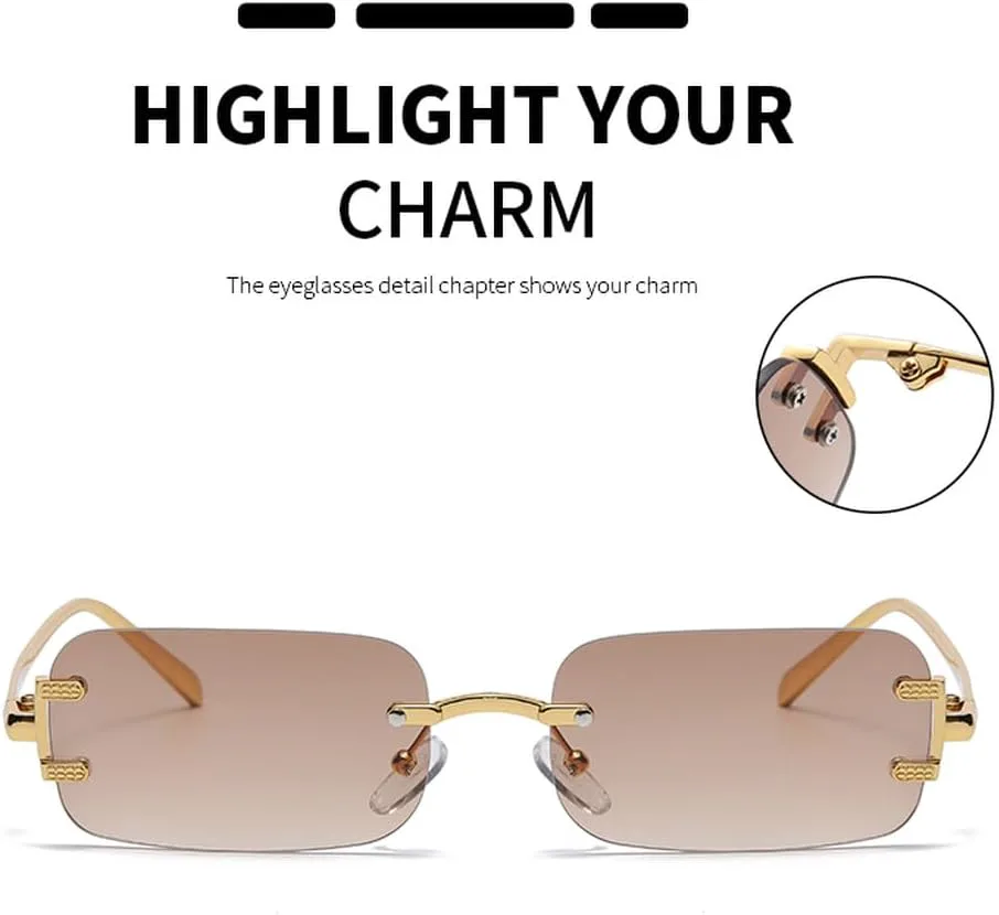 Солнцезащитные очки LVTFCO без оправы, прямоугольной формы, в винтажном стиле, с металлическими оправами, модные солнцезащитные очки без оправы для женщин, Brown
Солнцезащитные очки LVTFCO без оправы, прямоугольной формы, в винтажном стиле, с металлическими оправами, модные солнцезащитные очки без оправы для женщин, Brown