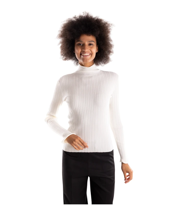 Ребристый кремовый облегающий пуловер Marella, бежевый
Ребристый кремовый облегающий пуловер Marella, бежевый