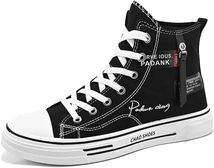 Мужские высокие кеды из канвы, повседневные прогулочные и скейт кроссовки для мужчин, модные стильные удобные туфли с мягкой подошвой, шнуровкой, повседневные и универсальные Hhhchpm, черный
Мужские высокие кеды из канвы, повседневные прогулочные и скейт кроссовки для мужчин, модные стильные удобные туфли с мягкой подошвой, шнуровкой, повседневные и универсальные Hhhchpm, черный