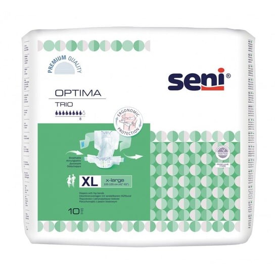 Подгузники Seni Optima Trio XL с регулируемым поясным ремнем 10 шт.
Подгузники Seni Optima Trio XL с регулируемым поясным ремнем 10 шт.