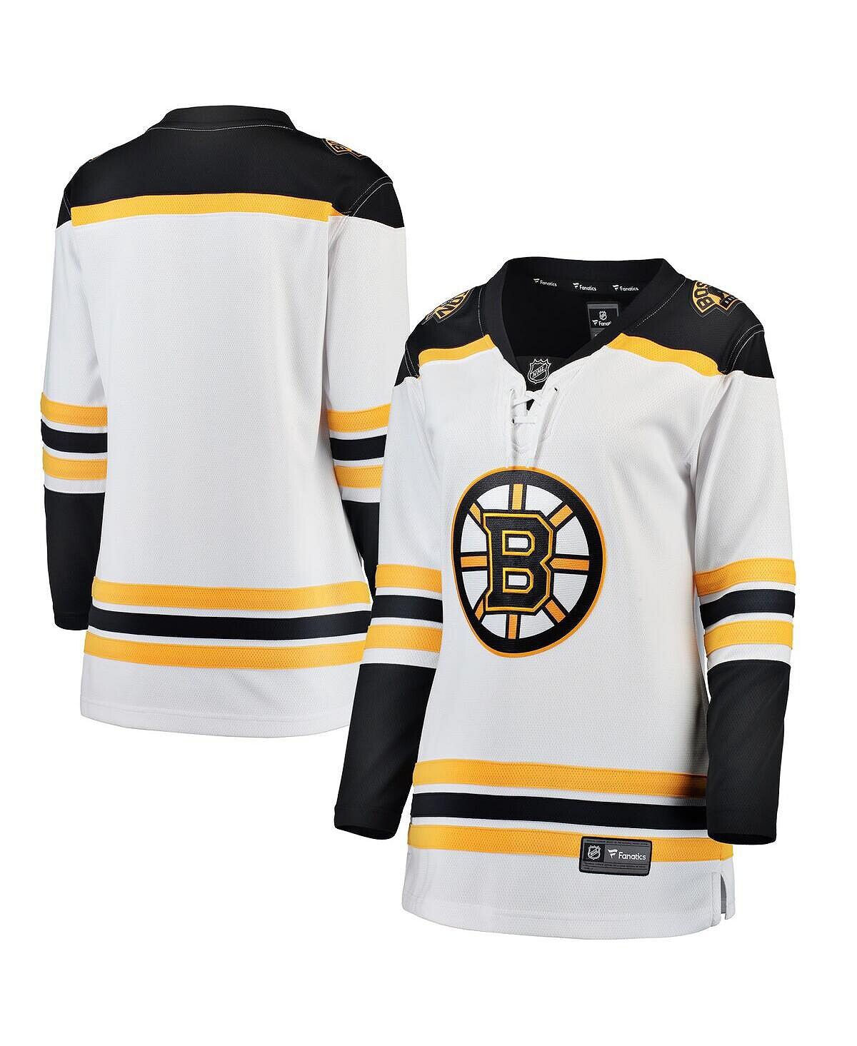 Женская белая выездная футболка с логотипом Boston Bruins Fanatics, белый
Женская белая выездная футболка с логотипом Boston Bruins Fanatics, белый