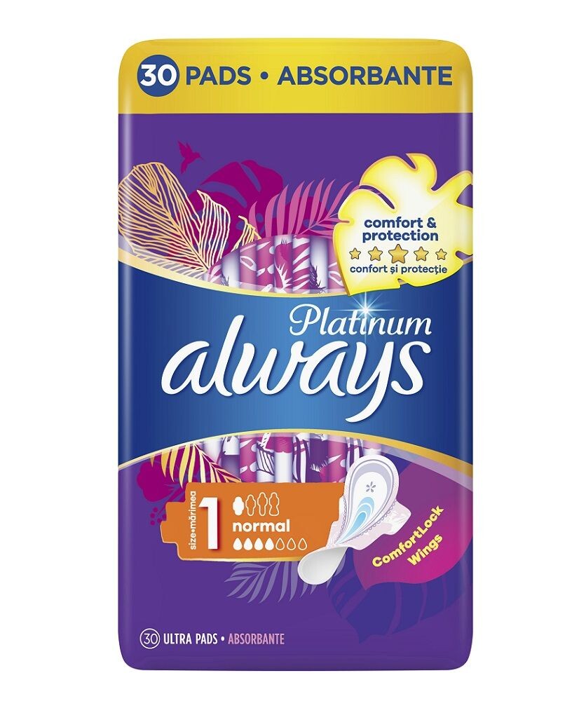 Always Ultra Platinum QP Normal гигиенические салфетки, 30 шт.
Always Ultra Platinum QP Normal гигиенические салфетки, 30 шт.