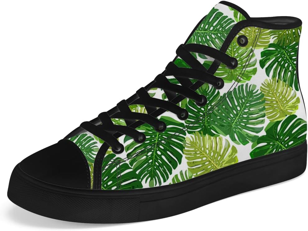 Мужские и женские высокие кеды из парусины с тропическим рисунком листьев Chebing, белый/зеленый
Мужские и женские высокие кеды из парусины с тропическим рисунком листьев Chebing, белый/зеленый