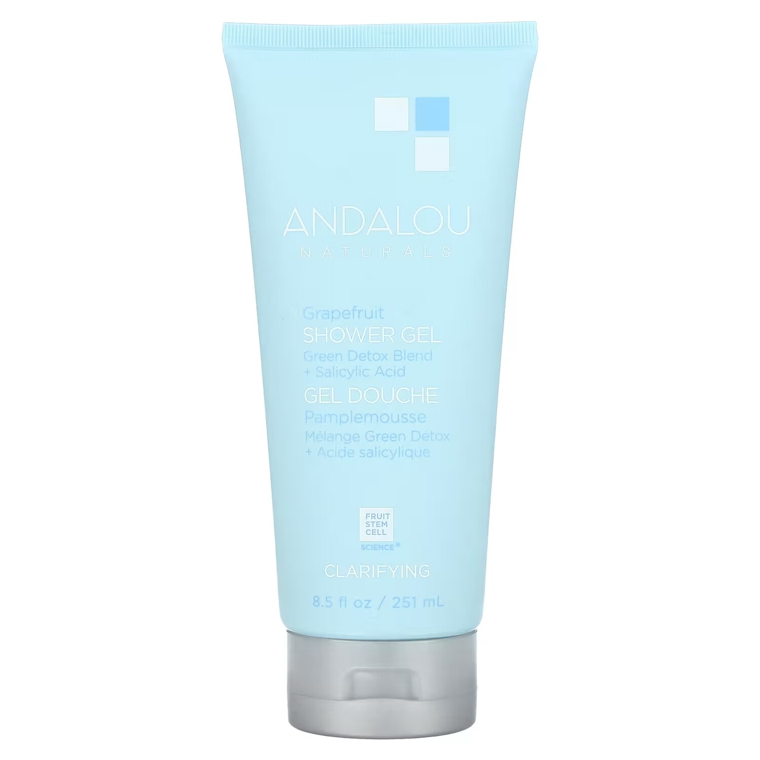 Очищающий гель для душа Andalou Naturals с грейпфрутом, 251 мл
Очищающий гель для душа Andalou Naturals с грейпфрутом, 251 мл