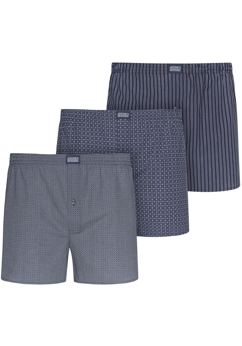 Jockey Webboxer "Boxer Woven" (упаковка, 3 шт.), в 3-х вариантах дизайна, цвет Gemustert, Gestreift, Gemustert
Jockey Webboxer "Boxer Woven" (упаковка, 3 шт.), в 3-х вариантах дизайна, цвет Gemustert, Gestreift, Gemustert