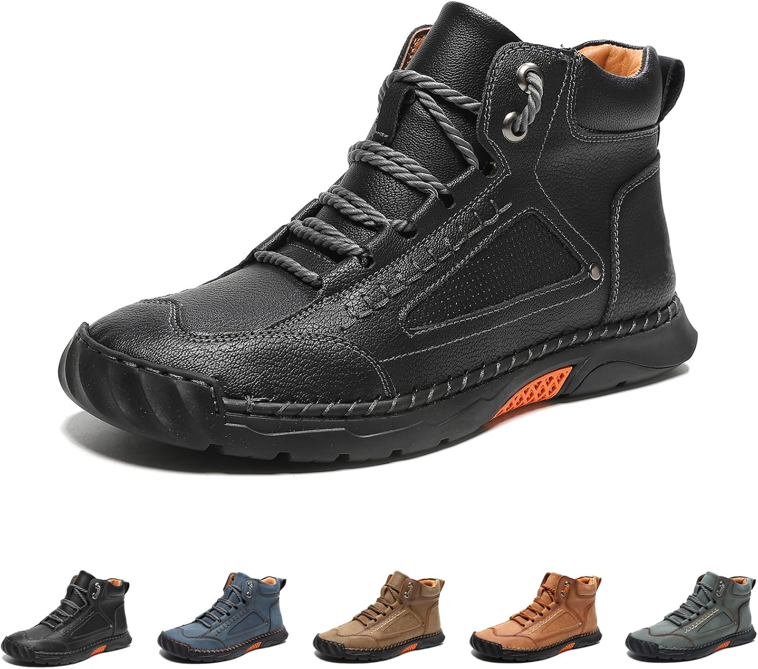 Мужские кожаные ботинки, удобные мужские кожаные ботинки ручной работы - широкий водонепроницаемый суппорт, походная обувь для улицы Generic, черный
Мужские кожаные ботинки, удобные мужские кожаные ботинки ручной работы - широкий водонепроницаемый суппорт, походная обувь для улицы Generic, черный