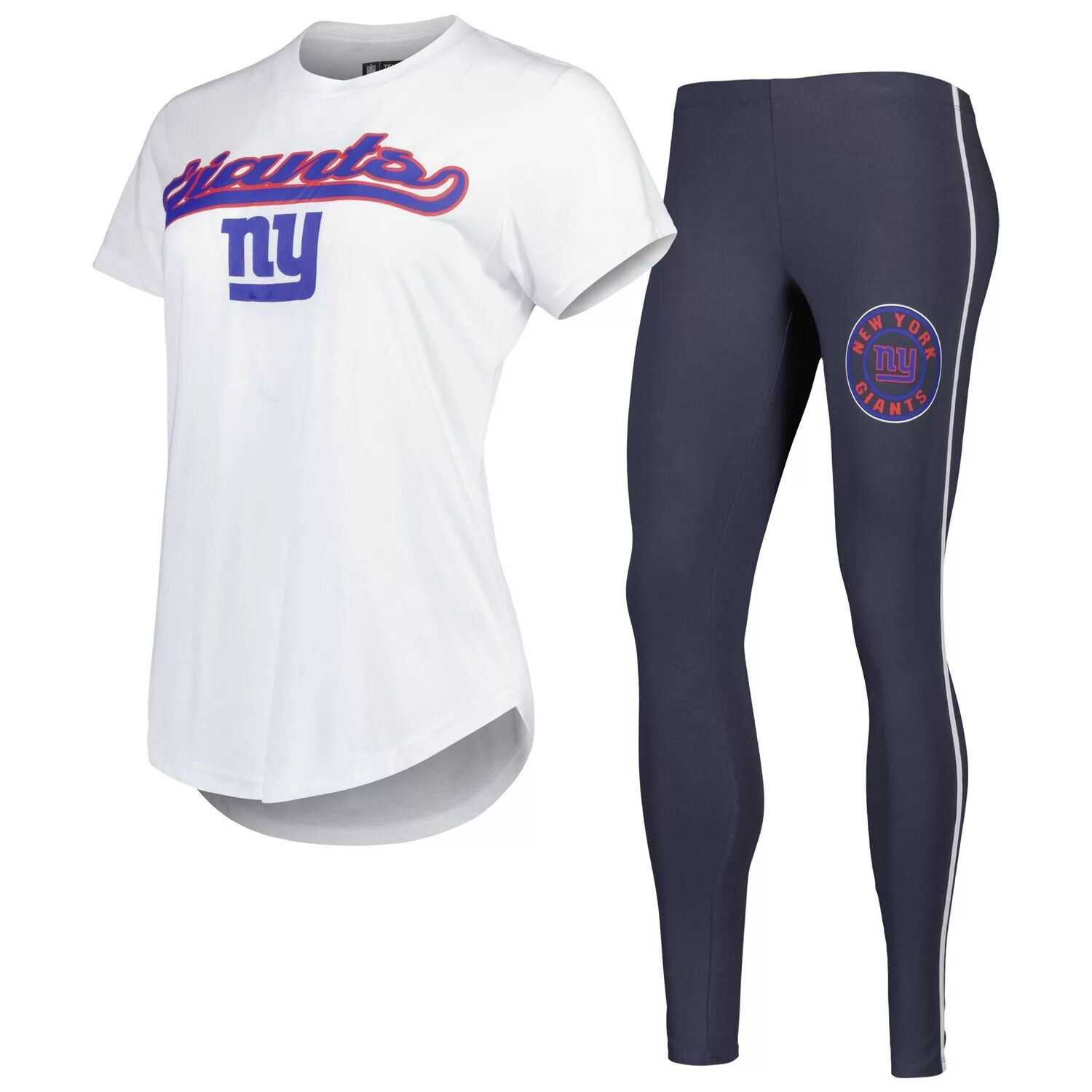 Женский комплект для сна с футболкой и леггинсами Concepts Sport, белый/темно-серый New York Giants Sonata
Женский комплект для сна с футболкой и леггинсами Concepts Sport, белый/темно-серый New York Giants Sonata