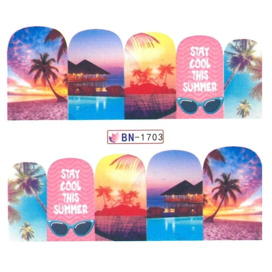 Наклейки для ногтей на водной основе № BN 1703, AllePaznokcie
Наклейки для ногтей на водной основе № BN 1703, AllePaznokcie