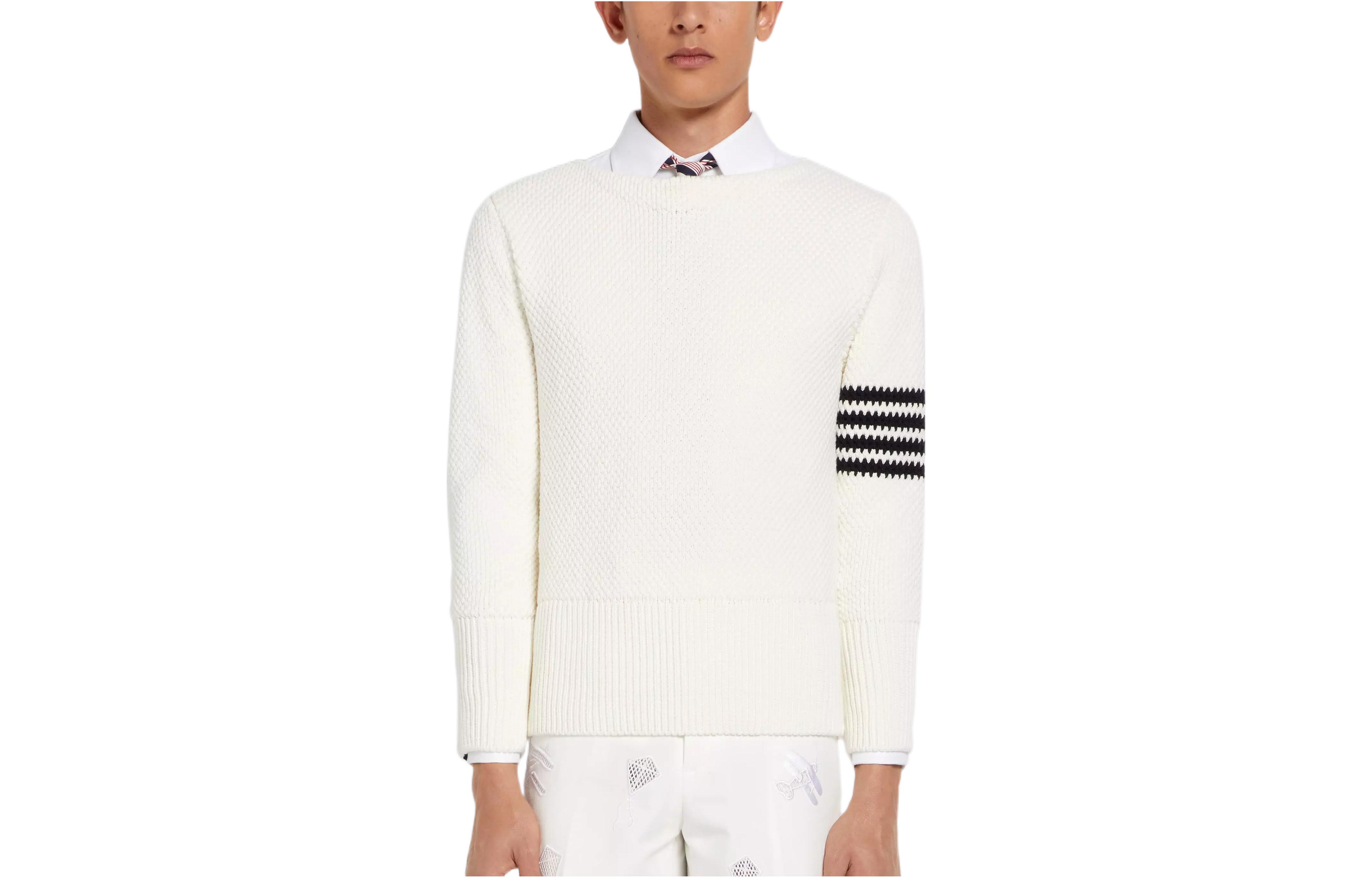 THOM BROWNE Свитер мужской белый
THOM BROWNE Свитер мужской белый
