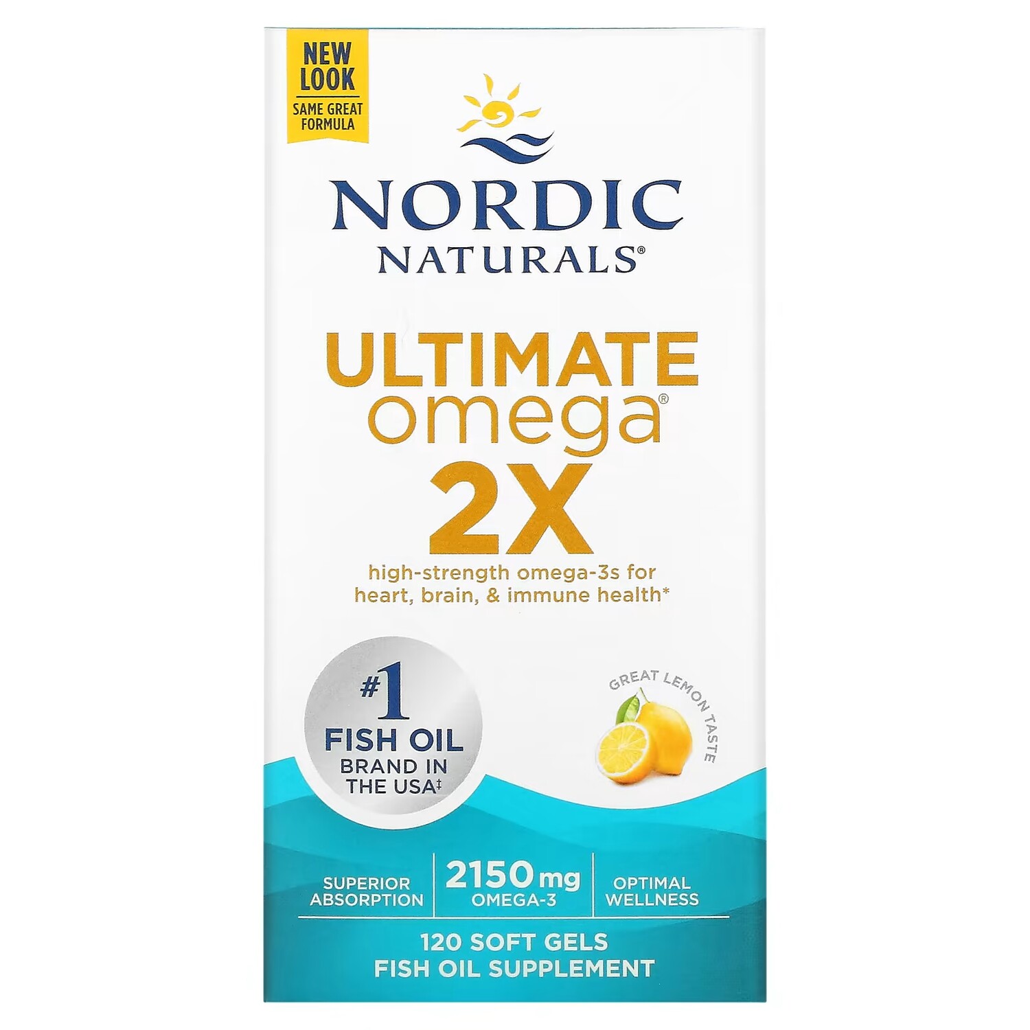 Nordic Naturals Ultimate Omega 2X с лимоном, 2150 мг, 120 мягких таблеток (1075 мг на мягкую гель)
Nordic Naturals Ultimate Omega 2X с лимоном, 2150 мг, 120 мягких таблеток (1075 мг на мягкую гель)