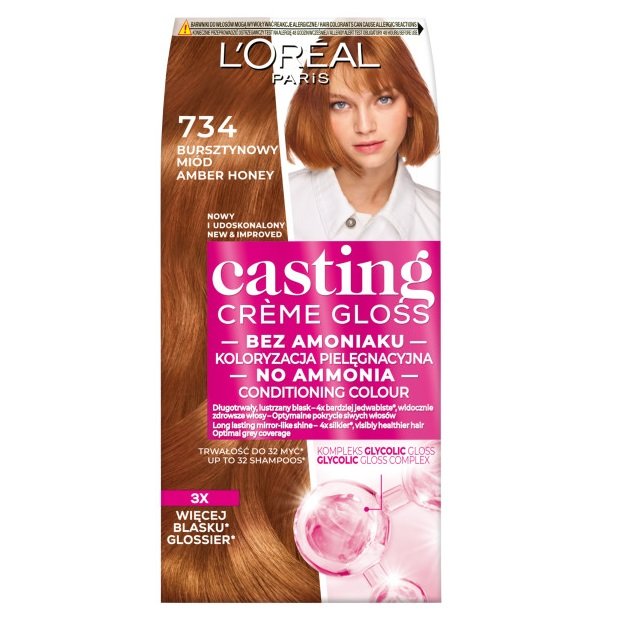 Краска для волос L'Oreal Paris Casting Creme Gloss 734 Янтарный мед L'oréal Paris
Краска для волос L'Oreal Paris Casting Creme Gloss 734 Янтарный мед L'oréal Paris