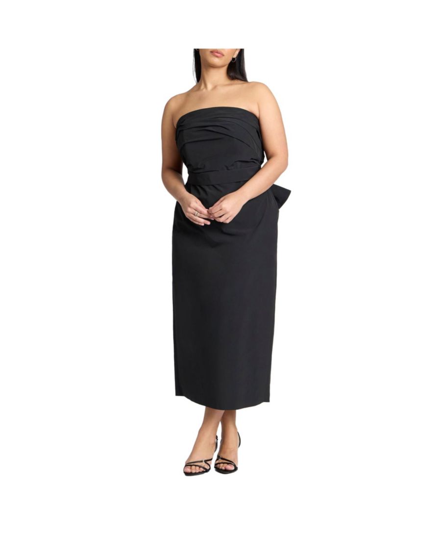 Женское платье больших размеров с плиссированным лифом и бантом ELOQUII, Black onyx
Женское платье больших размеров с плиссированным лифом и бантом ELOQUII, Black onyx