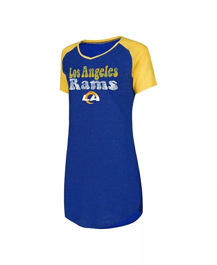 Женская ночная рубашка цвета золотистого цвета с потертостями Los Angeles Rams реглан с v-образным вырезом Concepts Sport, синий
Женская ночная рубашка цвета золотистого цвета с потертостями Los Angeles Rams реглан с v-образным вырезом Concepts Sport, синий
