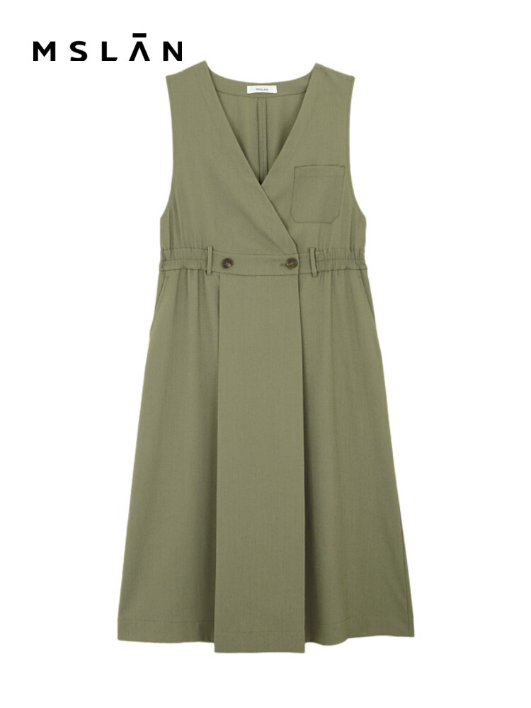 Платье летнее Mslan с v-образным вырезом, зеленый
Платье летнее Mslan с v-образным вырезом, зеленый