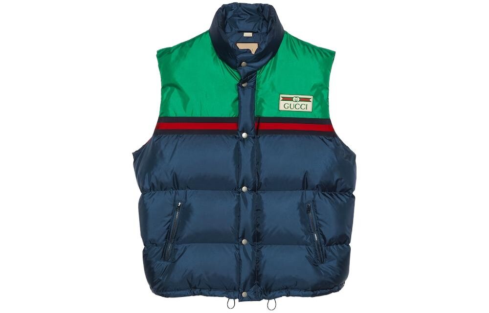 Мужской пуховый жилет Gucci, синий/зеленый
Мужской пуховый жилет Gucci, синий/зеленый