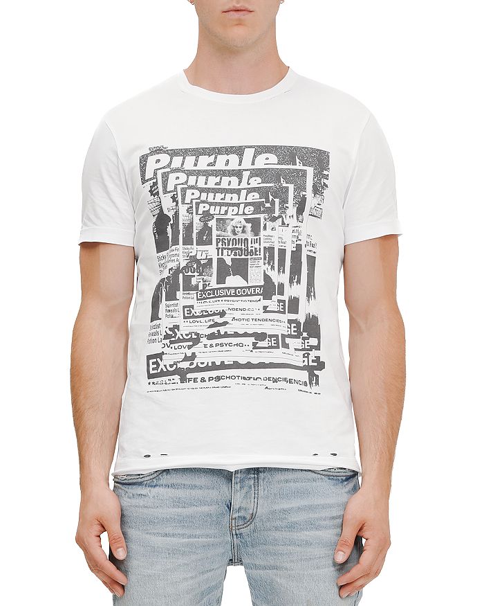 Футболка с принтом и потертостями Slim Fit Purple Brand, белый
Футболка с принтом и потертостями Slim Fit Purple Brand, белый
