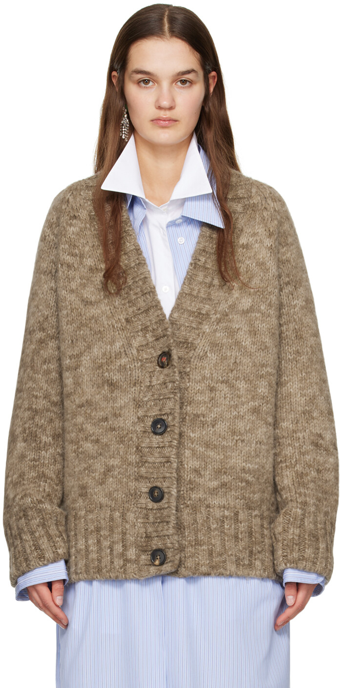 Коричневый кардиган с ботаническим рисунком Maison Margiela
Коричневый кардиган с ботаническим рисунком Maison Margiela