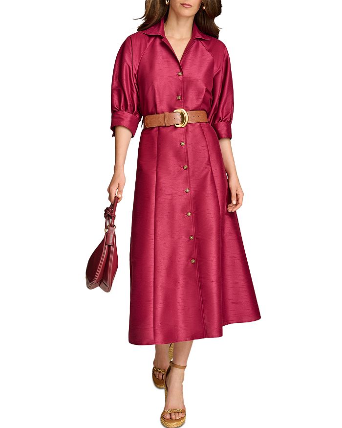 Дубленый рубашечный платье с поясом Donna Karan, красный
Дубленый рубашечный платье с поясом Donna Karan, красный