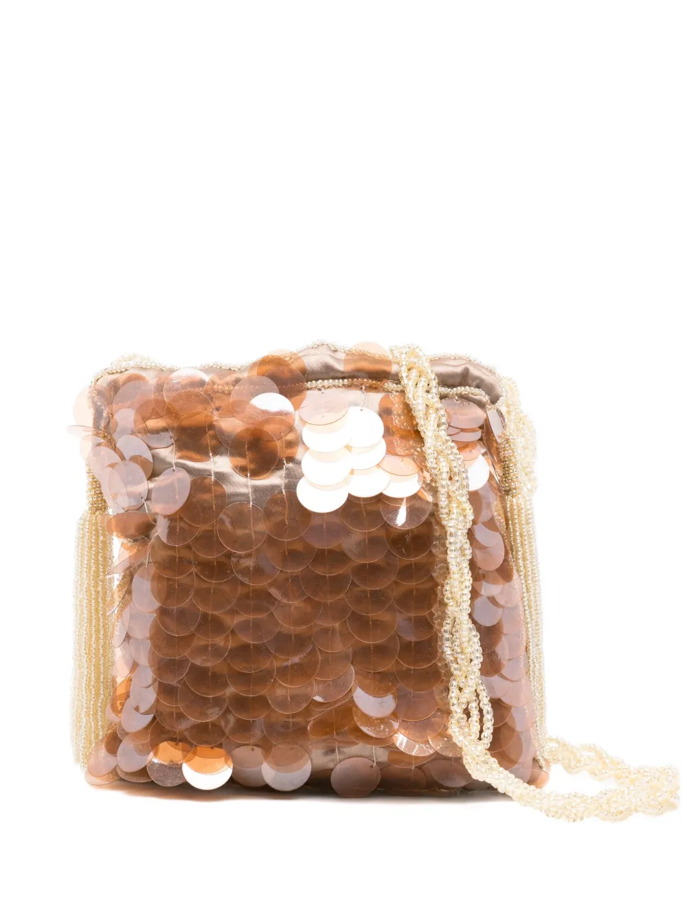 Сумка через плечо с кисточками, расшитая пайетками P.A.R.O.S.H., коричневый
Сумка через плечо с кисточками, расшитая пайетками P.A.R.O.S.H., коричневый