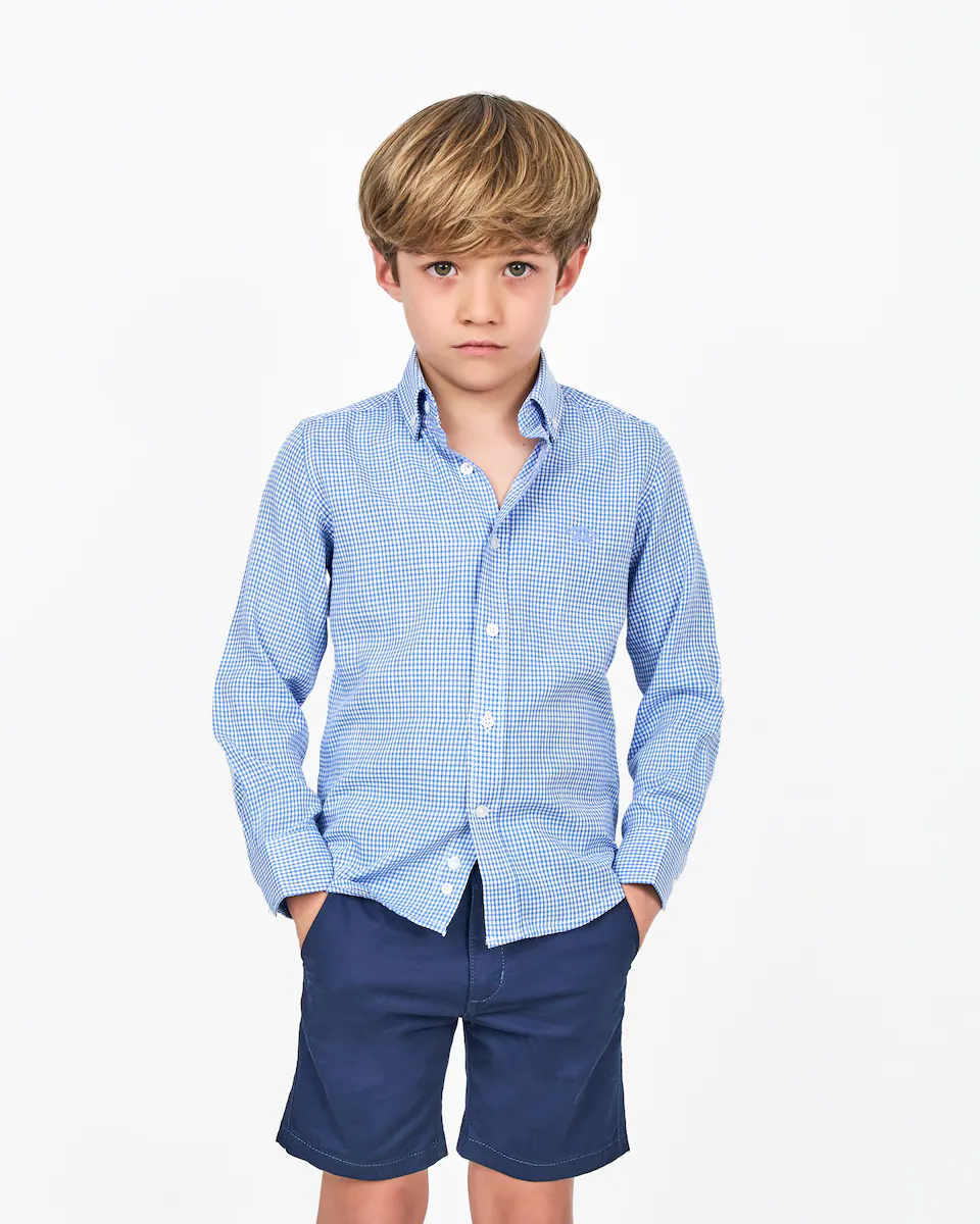 Детская рубашка для мальчика в клетку в деревенском стиле Spagnolo, синий
Детская рубашка для мальчика в клетку в деревенском стиле Spagnolo, синий