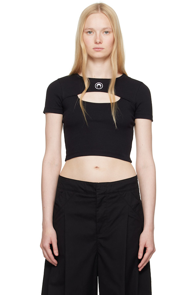 Футболка с ребристым трикотажем и вырезом с логотипом Moon Marine Serre, черный
Футболка с ребристым трикотажем и вырезом с логотипом Moon Marine Serre, черный