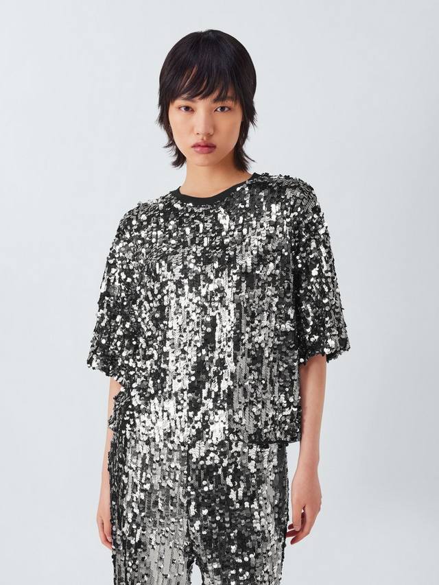 Топ с пайетками какао Weekend MaxMara, Black/Silver
Топ с пайетками какао Weekend MaxMara, Black/Silver