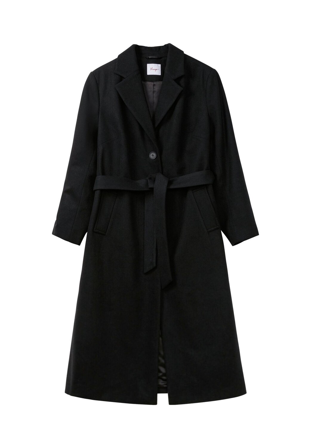 Длинное приталенное пальто с завязывающимся поясом Sheego, черный
Длинное приталенное пальто с завязывающимся поясом Sheego, черный