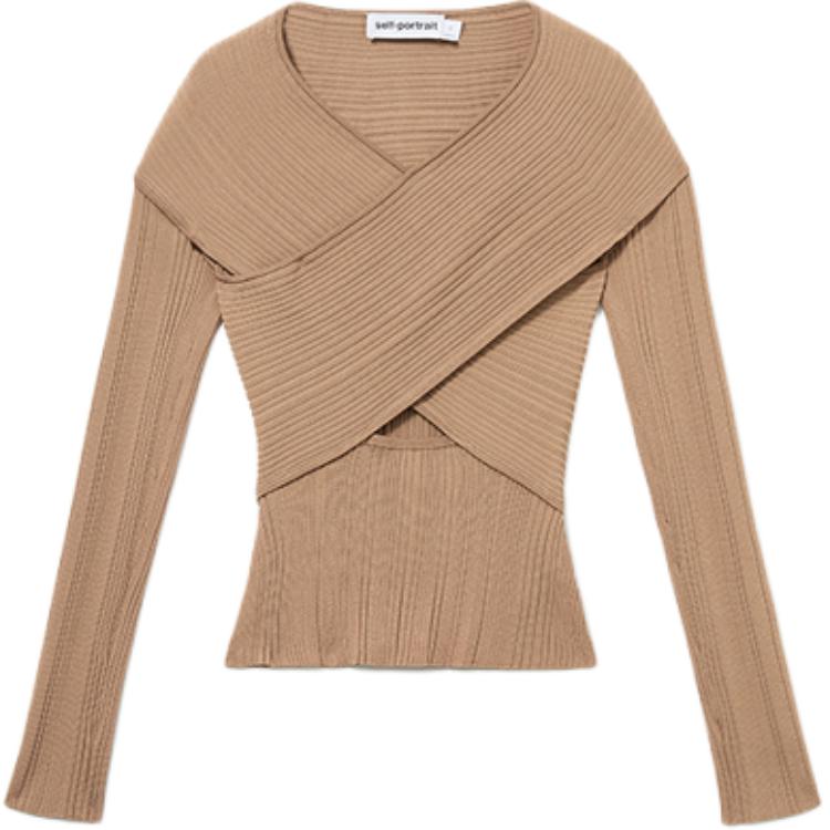 Облегающий топ с ребристым кроем Self-portrait, светло-бежевый
Облегающий топ с ребристым кроем Self-portrait, светло-бежевый