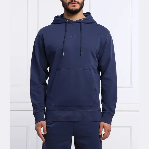 Толстовка с капюшоном Wefade стандартного кроя Boss, синий 
Толстовка с капюшоном Wefade стандартного кроя Boss, синий