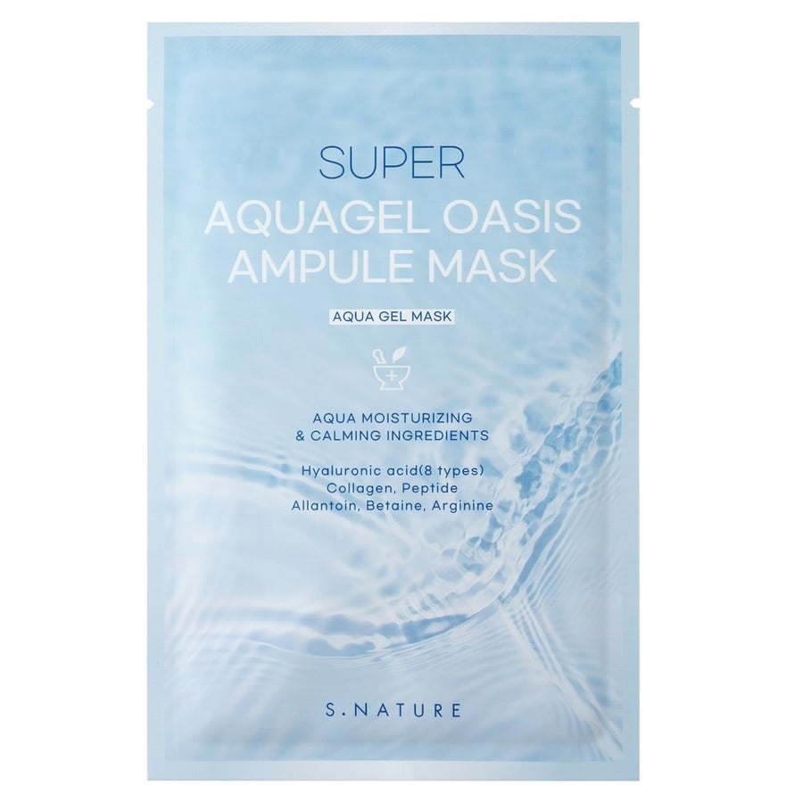 S.NATURE, Super Aquagel Oasis Ampule Mask, увлажняющая тканевая маска, 30 мл
S.NATURE, Super Aquagel Oasis Ampule Mask, увлажняющая тканевая маска, 30 мл