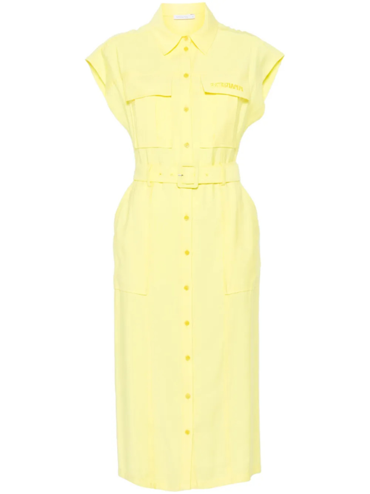 Длинное платье-рубашка Patrizia Pepe, желтый
Длинное платье-рубашка Patrizia Pepe, желтый