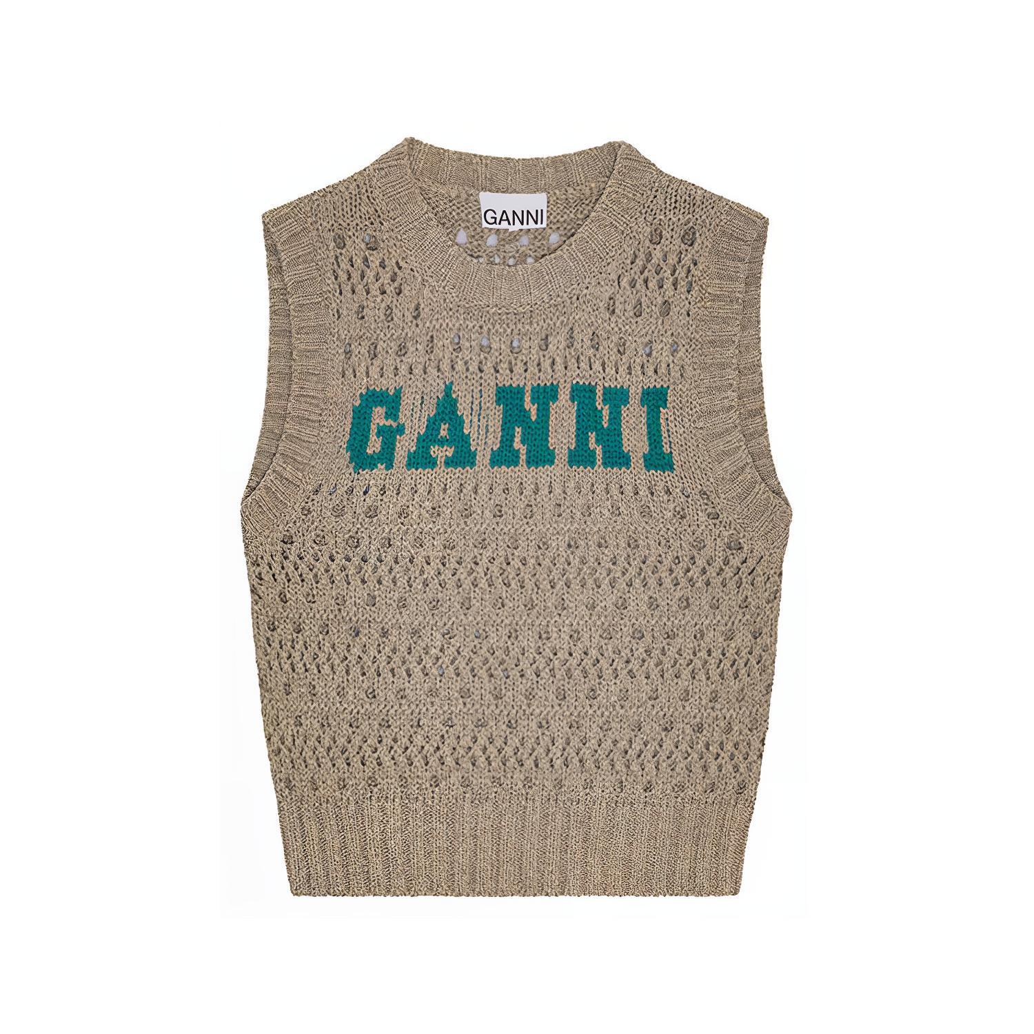 GANNI Вязаный жилет, Paloma Dove Gray Mixed Color
GANNI Вязаный жилет, Paloma Dove Gray Mixed Color