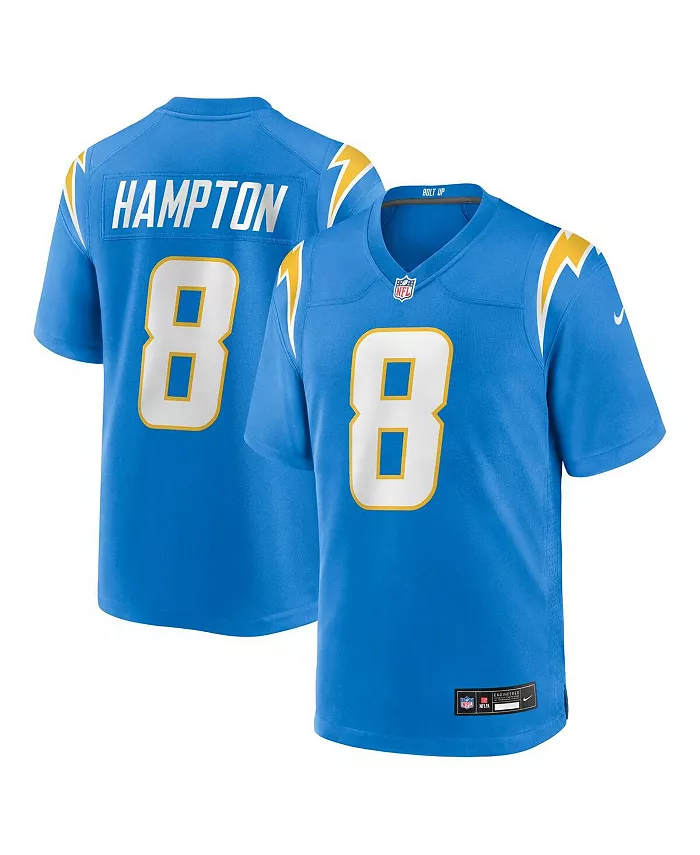 Мужская игровая футболка Omarion Hampton в пудрово-голубом цвете Los Angeles Chargers — выбор в первом раунде драфта NFL 2025 Nike
Мужская игровая футболка Omarion Hampton в пудрово-голубом цвете Los Angeles Chargers — выбор в первом раунде драфта NFL 2025 Nike