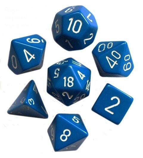 Кости РПГ 7 шт. Синие белые Chessex + коробка, настольная игра.
Кости РПГ 7 шт. Синие белые Chessex + коробка, настольная игра.