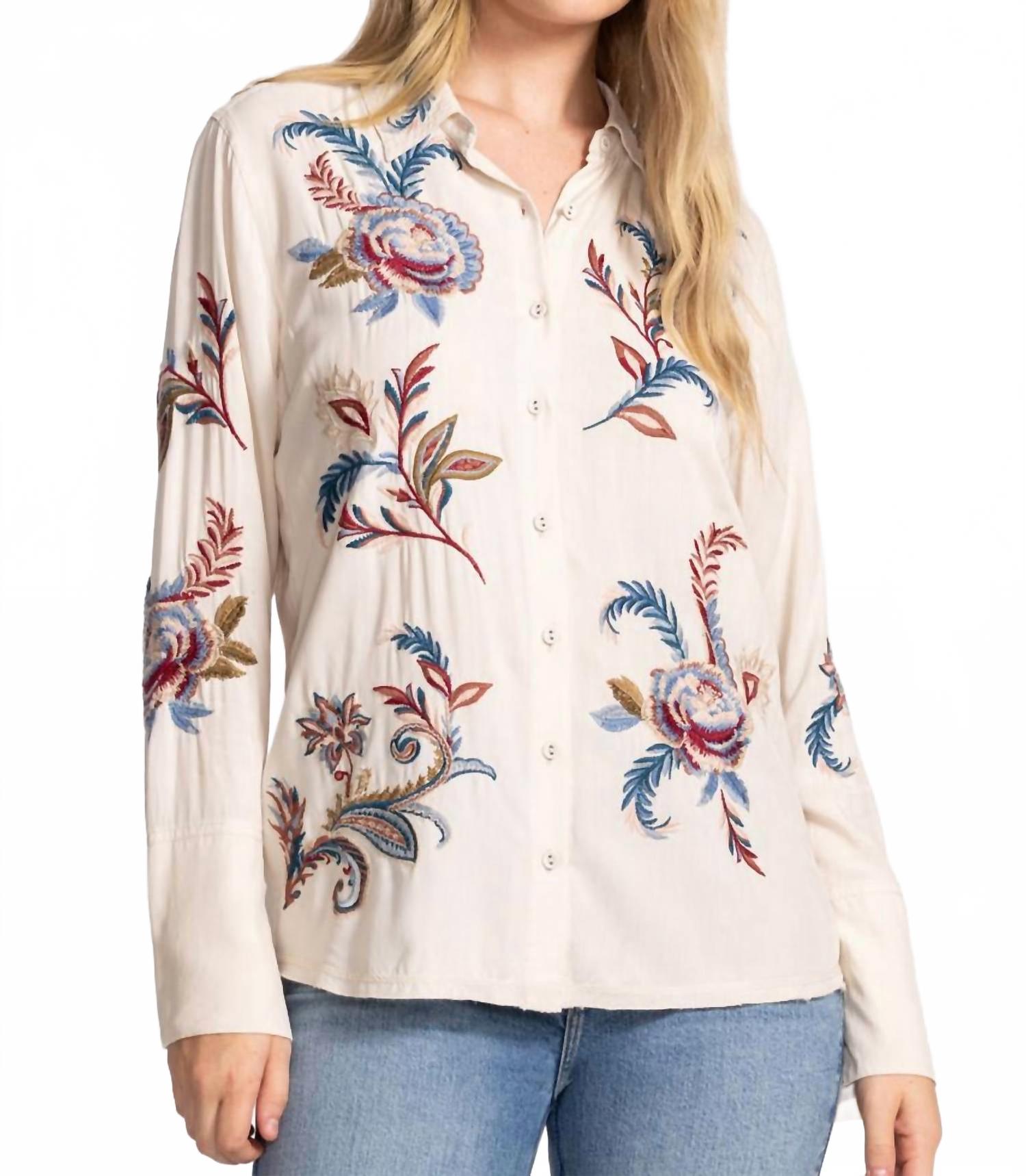 Винтажная рубашка на пуговицах в стиле ракушки Johnny Was, Shell
Винтажная рубашка на пуговицах в стиле ракушки Johnny Was, Shell