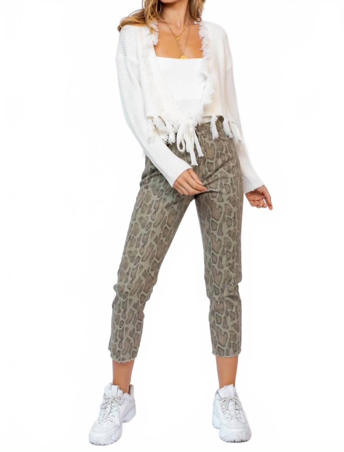 Джинсы Desert Muse цвета оливковой змеи LE LIS
Джинсы Desert Muse цвета оливковой змеи LE LIS