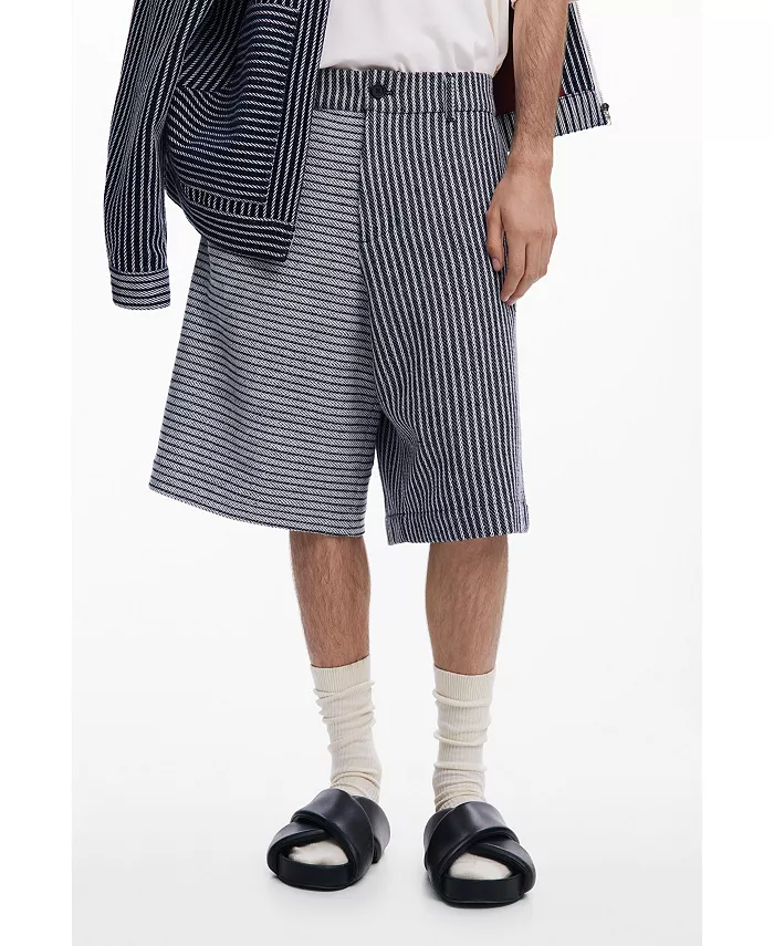 Мужские мешковатые полосатые бермуды Desigual, синий
Мужские мешковатые полосатые бермуды Desigual, синий