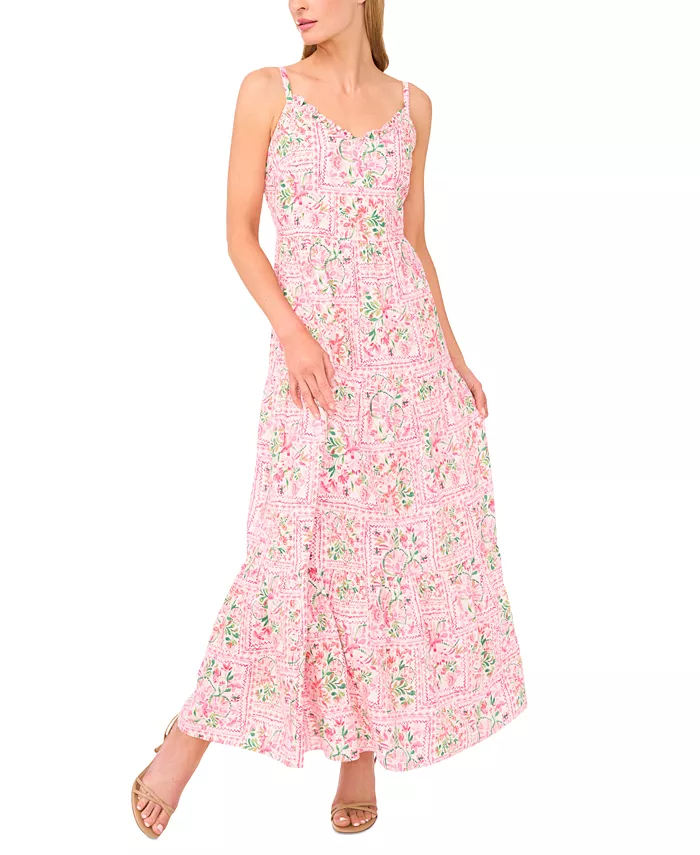 Женское бесшовное макси-платье с V-образным вырезом и принтом CeCe, мультиколор
Женское бесшовное макси-платье с V-образным вырезом и принтом CeCe, мультиколор