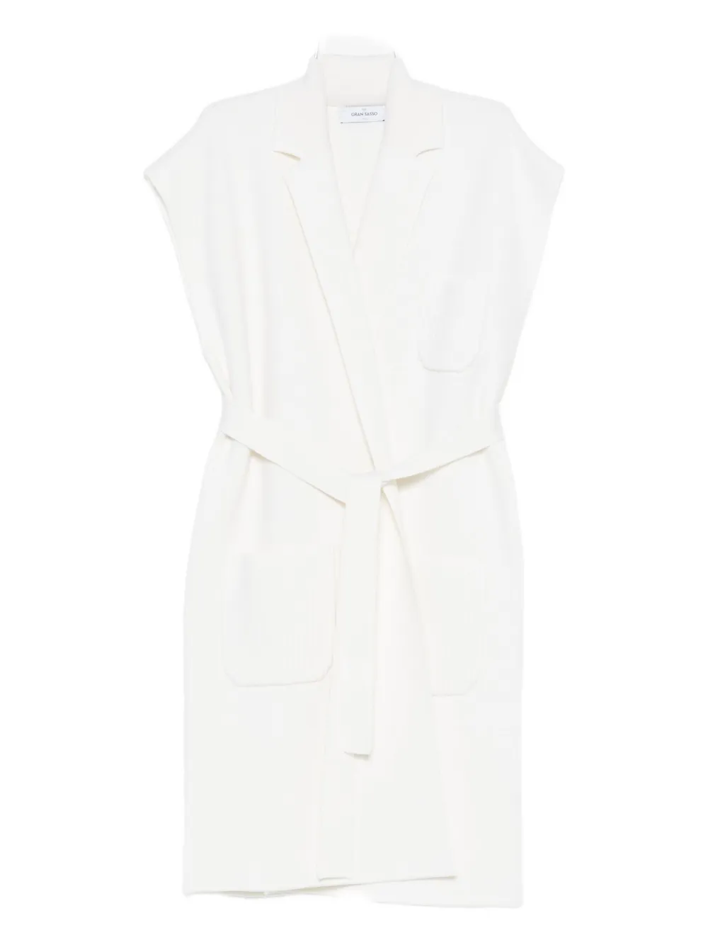 Жилет с поясом и передними карманами Gran Sasso, белый
Жилет с поясом и передними карманами Gran Sasso, белый